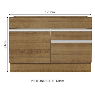 Foto 2 | Foto 2 | Mueble de Cocina 120 x 60 cm 1 Puerta 2 Cajones Glamy Madesa