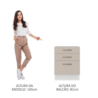 Foto 4 | Foto 4 | Mueble De Cocina 60 X 60 Cm 3 Cajones Sin Tablero Agata Madesa