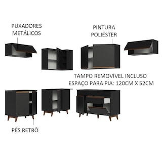 Foto 4 | Foto 4 | Gabinete de Cocina Integral Completa de Esquinero Madesa Reims Negro