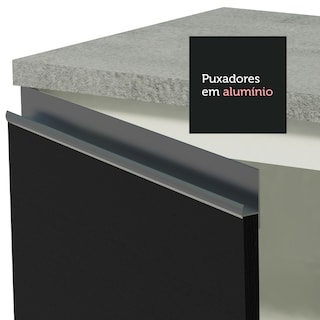 Foto 8 | Foto 8 | Gabinete Bajo para Fregadero Madesa Glamy Blanco/Negro 120 X 60 cm 2 Puertas- sin Encimera