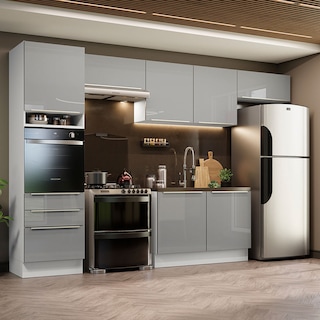 Foto 1 | Foto 1 | Gabinete de Cocina Integral Completa Madesa Lux Blanco/Gris