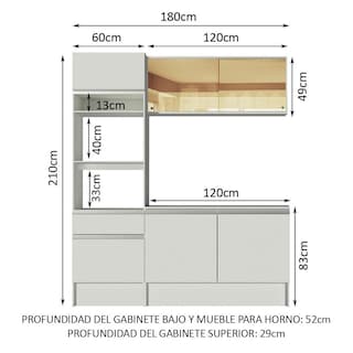 Foto 3 | Foto 3 | Gabinete de Cocina Integral Compacta Madesa con Armario Diamante Pop Blanco