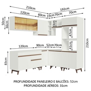 Foto 3 | Foto 3 | Gabinete de Cocina Integral Completa de Esquinero Madesa 402 cm Reims Blanco 01