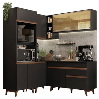 Foto 1 | Foto 1 | Gabinete de Cocina Integral Completa de Esquinero Madesa 332 cm Reims Negro 01