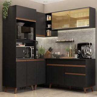 Foto 2 | Foto 2 | Gabinete de Cocina Integral Completa de Esquinero Madesa 332 cm Reims Negro 01