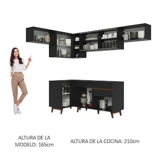 Foto 5 | Foto 5 | Cocina Integral Madesa GCRM4020048N Negra de 402 Cm