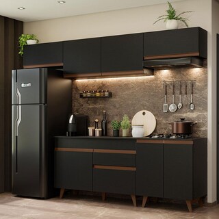 Foto 2 | Foto 2 | Cocina Integral Madesa GRRM2600108N Negra 260 Cm