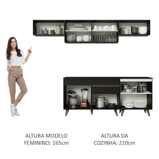 Foto 5 | Foto 5 | Cocina Integral Madesa GRRM2600108N Negra 260 Cm