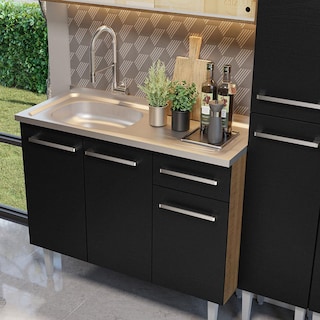 Foto 7 | Foto 7 | Cocina Integral Madesa GREM1690127K Negra 169 Cm