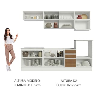 Foto 5 | Foto 5 | Cocina Integral Madesa Glamy Blanco Rústico 260 cm x 60 cm