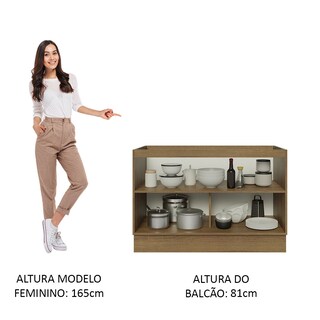 Foto 6 | Foto 6 | Gabinete de Cocina Madesa Lux Rústico Negro para Fregadero de 120 cm 2 puertas