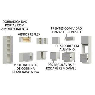Foto 4 | Foto 4 | Cocina Integral de Esquina Madesa Lux Blanco con Gris 546 cm