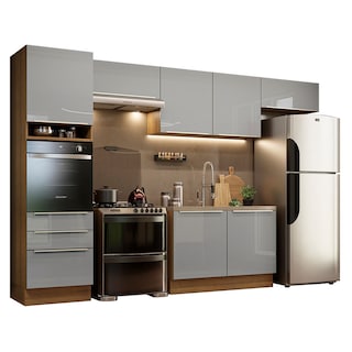 Foto 2 | Foto 2 | Madesa Gabinete De Cocina Integral Completa 340 Cm Lux Rústico/gris 01