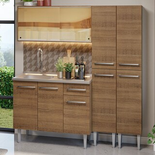 Foto 1 | Foto 1 | Madesa Gabinete De Cocina Integral Compacta 169 Cm Con Fregadero Emilly Rustic 12