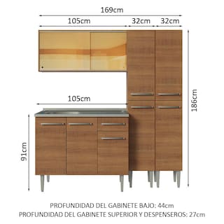 Foto 3 | Foto 3 | Madesa Gabinete De Cocina Integral Compacta 169 Cm Con Fregadero Emilly Rustic 12