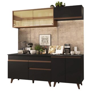 Foto 1 | Foto 1 | Gabinete De Cocina Madesa Compacta 190 Cm Reims Negro/rústico 01