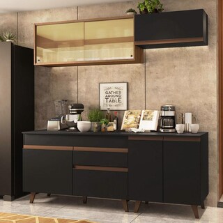 Foto 2 | Foto 2 | Gabinete De Cocina Madesa Compacta 190 Cm Reims Negro/rústico 01