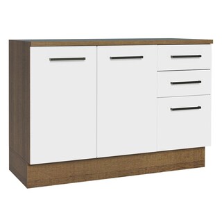 Foto 1 | Foto 1 | Gabinete de Fregadero para Cocina Madesa Agata Rustic/Blanco 2 Puertas y 3 Cajones - con Encimera