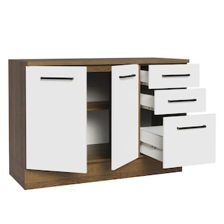 Foto 5 | Foto 5 | Gabinete de Fregadero para Cocina Madesa Agata Rustic/Blanco 2 Puertas y 3 Cajones - con Encimera