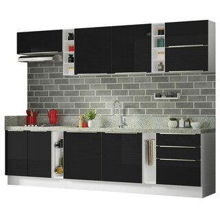 Foto 2 | Foto 2 | Gabinete de Cocina Integral Completa Madesa Lux Sabrina Blanco/Negro
