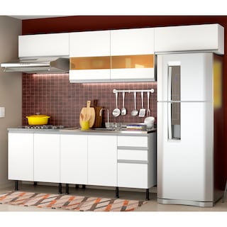 Foto 1 | Foto 1 | Gabinete de Cocina Completa con Armario y Mostrador Madesa sin Tablero y Fregadero Mariana Blanco