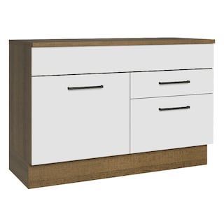Foto 1 | Foto 1 | Gabinete de Fregadero Cocina 1 Puerta y 2 Cajones Madesa con Encimera Agata Rustic Blanco