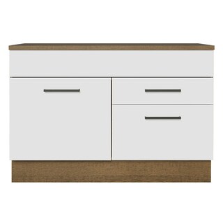 Foto 3 | Foto 3 | Gabinete de Fregadero Cocina 1 Puerta y 2 Cajones Madesa con Encimera Agata Rustic Blanco