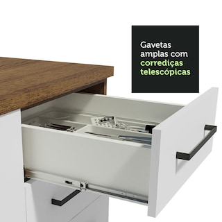 Foto 8 | Foto 8 | Gabinete de Fregadero Cocina 1 Puerta y 2 Cajones Madesa con Encimera Agata Rustic Blanco