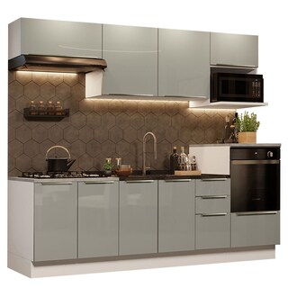 Foto 2 | Foto 2 | Gabinete de Cocina Integral Completa Madesa 260 cm Lux Blanco y Gris 07