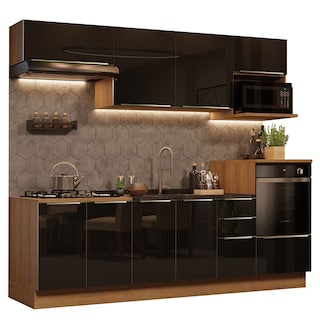 Foto 1 | Foto 1 | Cocina Integral Madesa GRLX2600077K Negra de 260 Cm