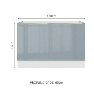 Foto 2 | Foto 2 | Gabinete para Fregadero Madesa Gris con 2 Puertas