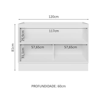 Foto 3 | Foto 3 | Gabinete para Fregadero Madesa Gris con 2 Puertas