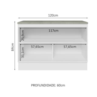 Foto 3 | Foto 3 | Gabinete para Fregadero Madesa Gris de 2 Puertas