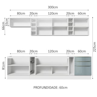 Foto 3 | Foto 3 | Cocina Integral Madesa GRLX3000019R Blanca de 300 Cm