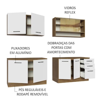 Foto 5 | Foto 5 | Gabinete Madesa De Cocina Integral De 240 Cm X 60 Cm Agata Rústico/blanco 01