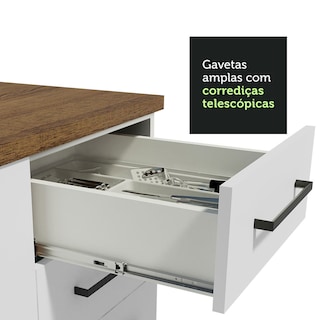 Foto 7 | Foto 7 | Madesa Gabinete De Cocina Integral Completa De Esquinero 486 Cm X 60 Cm (con Tapa) Agata Rústico/blanco 01