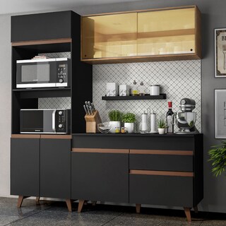 Foto 1 | Foto 1 | Gabinete de Cocina Integral Compacto Madesa Reims Negro/Rústico