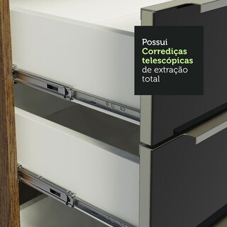 Foto 7 | Foto 7 | Gabinete Bajo de Cocina para Fregadero Madesa de 120 cm 2 Puertas 3 Cajones con Encimera Lux Rústico Negro