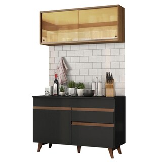 Foto 1 | Foto 1 | Gabinete de Cocina Integral Compacto Madesa 120 cm Reims Negro Rústico 01