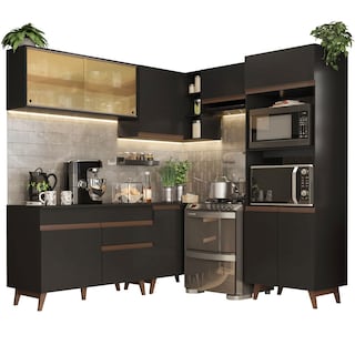 Foto 1 | Foto 1 | Gabinete de Cocina Integral Completa de Esquinero Madesa 402 cm Reims Negro 02