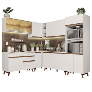 Foto 1 | Foto 1 | Gabinete de Cocina Integral Completa de Esquinero Madesa 452 cm Reims Blanco 01