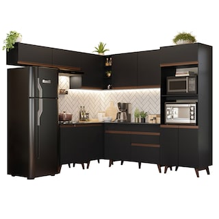 Foto 2 | Foto 2 | Madesa Gabinete de Cocina Integral Completa de Esquinero 472 cm Reims Negro 01