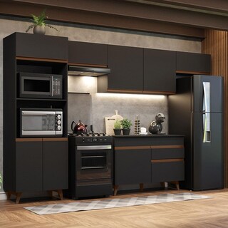 Foto 2 | Foto 2 | Cocina Integral Madesa GRRM3300018N Negra de 330 Cm