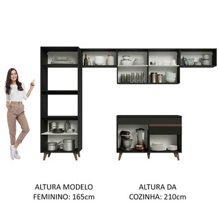 Foto 5 | Foto 5 | Cocina Integral Madesa GRRM3300018N Negra de 330 Cm