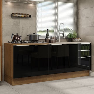 Foto 2 | Foto 2 | Mueble para Cocina Madesa Negro con 4 Puertas