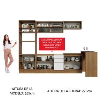 Foto 5 | Foto 5 | Cocina Integral Madesa GRGL3150016E Blanca 315 Cm