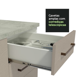 Foto 3 | Foto 3 | Gabinete de Cocina Integral Madesa Agata Blanco y Crema 01 de 240 cm x 60 cm