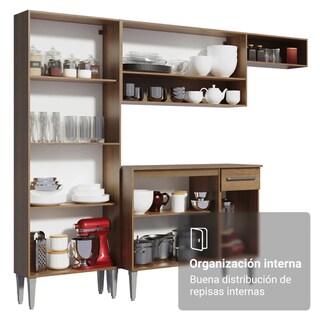 Foto 5 | Foto 5 | Gabinete de Cocina Integral Madesa Emilly Pop Rústico y Gris 229 cm