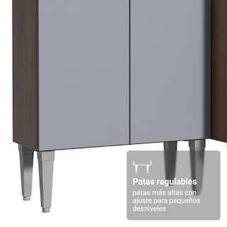 Foto 7 | Foto 7 | Gabinete de Cocina Integral Madesa Emilly Pop Rústico y Gris 229 cm