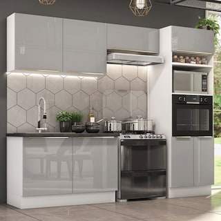 Foto 1 | Foto 1 | Gabinete de Cocina Integral Completa Madesa Lux Blanco y Gris 01 270 cm
